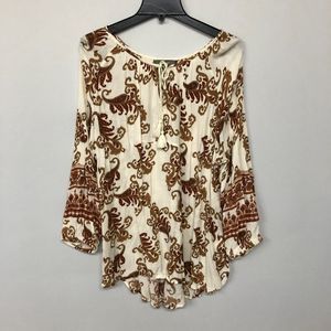 Natural Reflections Women 3/4 Sleeve Viscose Blouse Top Shirt Size 2X B178 -12